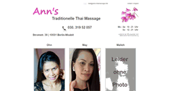 Desktop Screenshot of anns-thaimassage.info